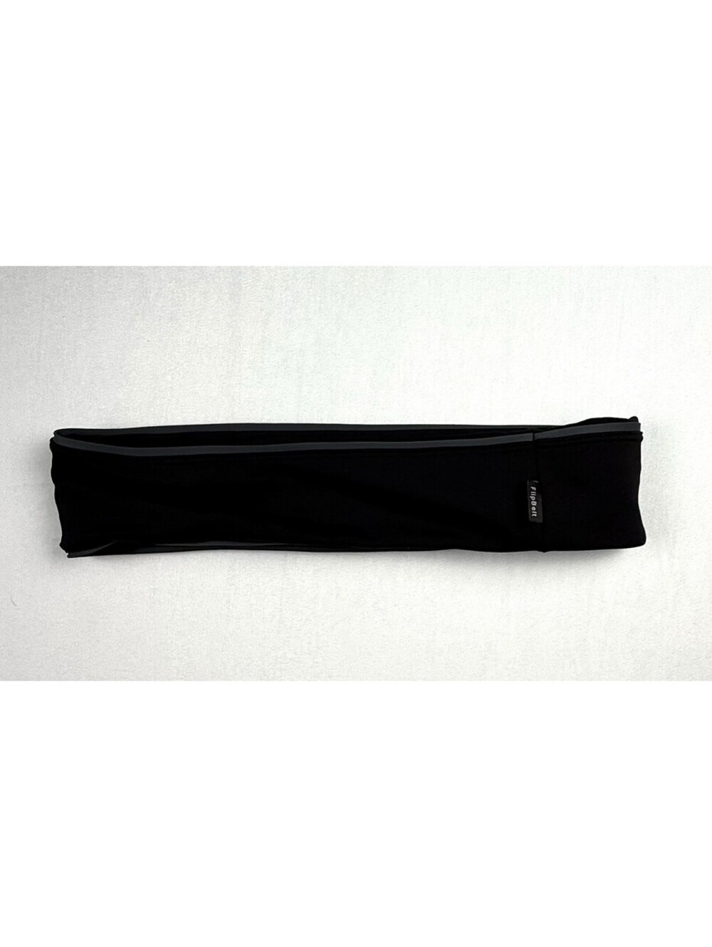 FlipBelt Black Athletic Running Belt Large Storage Pockets Athletic Stretch